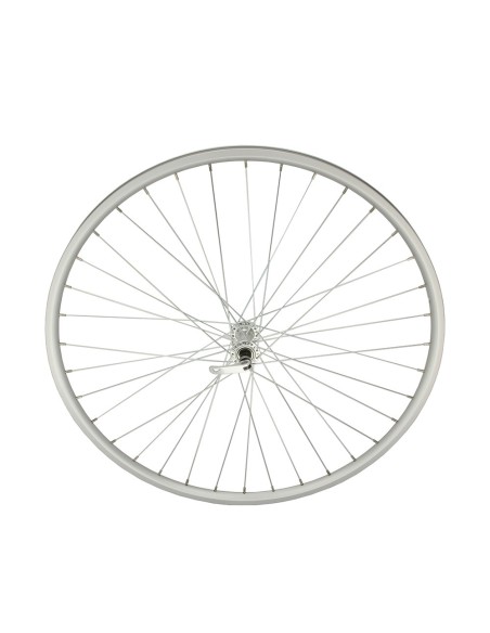 700c Alloy Front Wheel 36 Spoke 14g UCP 3/8 Q.R/Axle Double Wall Silver.